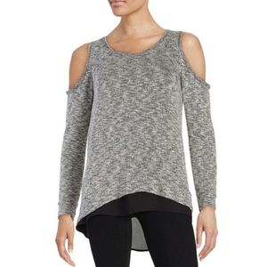 Design Lab Lord & Taylor Knit Cold Shoulder sweater